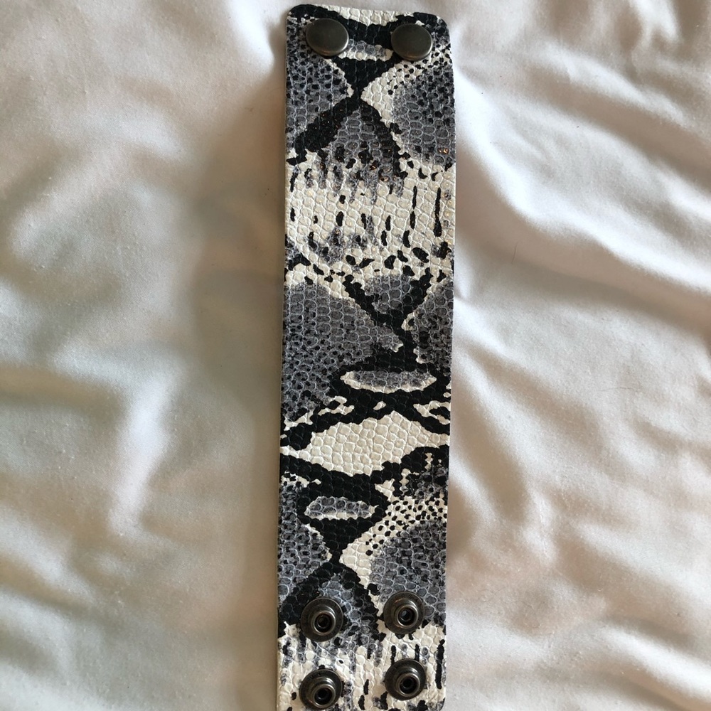 Black & White Snakeskin Cuff